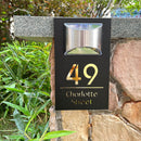 Placa Personalizada Glow Endereço Resdidencial Comercial 3D  c/ Luminaria Solar
