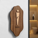 Placas de Indicação Para Banheiro Adesiva Elegante Wood