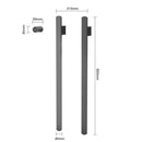 Toalheiro Térmico Inteligente Vertical Atena | Inox com Wi-Fi, Timer e Display Digital