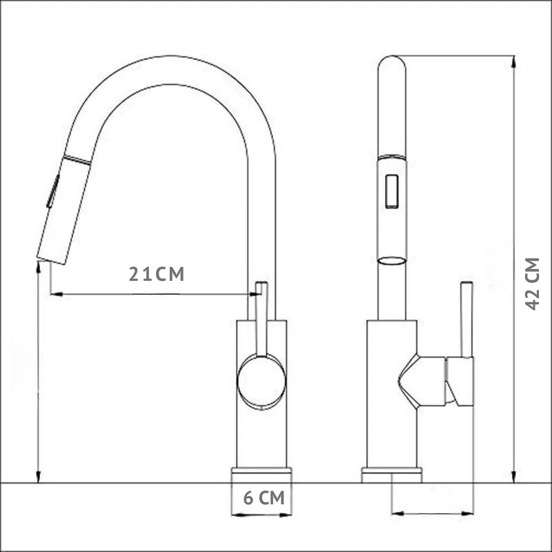 Torneira Gourmet para Cozinha AquaTouch / Sensor e Ducha Extensível