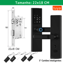 Fechadura Eletrônica Inteligente Digital Smart Tuya com Biometria, Wi-Fi