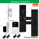 Fechadura Eletrônica Inteligente Digital Smart Tuya com Biometria, Wi-Fi