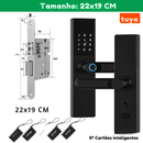 Fechadura Eletrônica Inteligente Digital Smart Tuya com Biometria, Wi-Fi