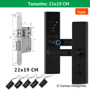 Fechadura Eletrônica Inteligente Digital Smart Tuya com Biometria, Wi-Fi