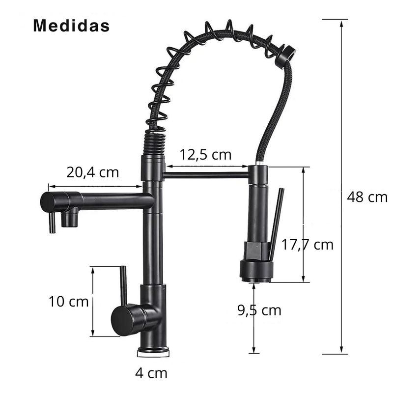 Torneira Para Cozinha Gourmet Monocomando Quente e Fria