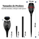 Luminária Balizadora Solar em LED - Solar Flame