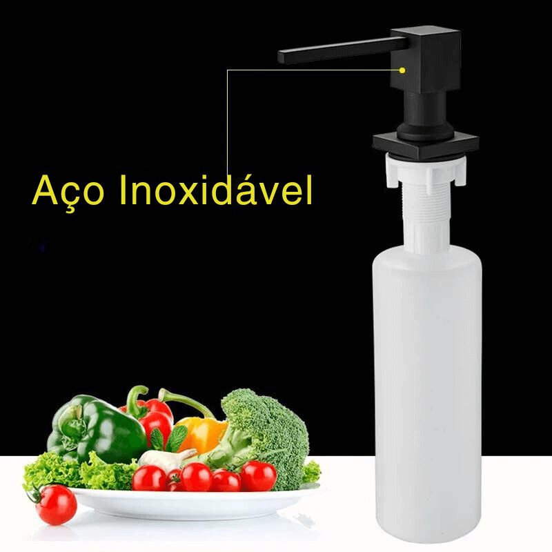 Dispensador de Detergente Dosador de Embutir - Aço Inox