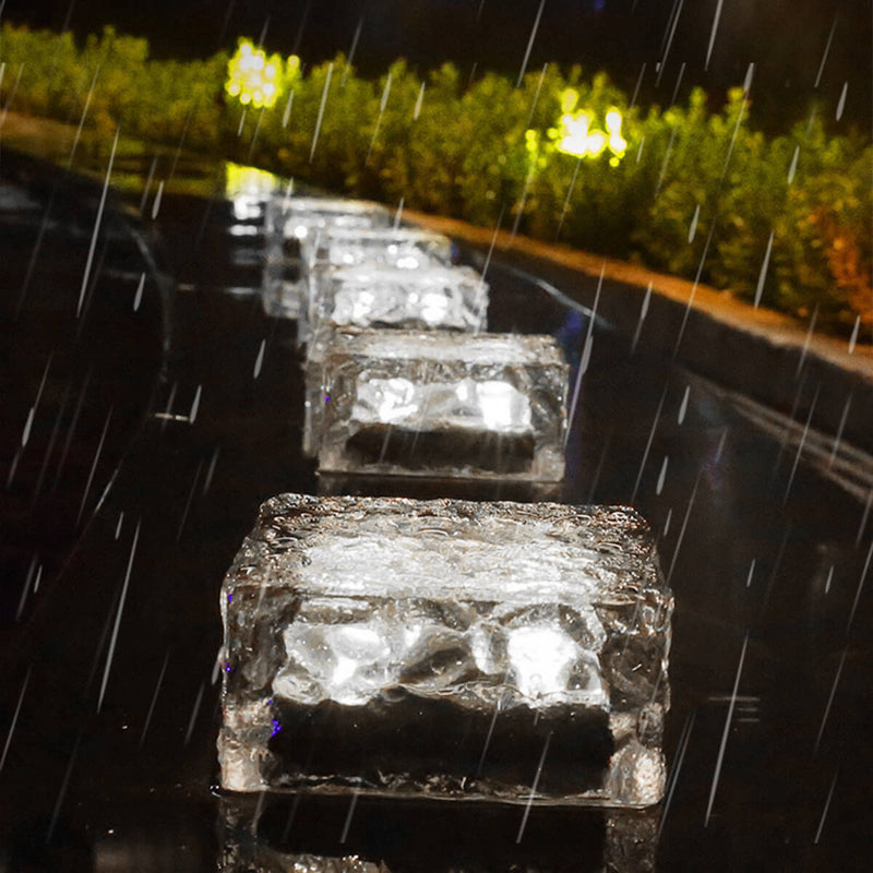 Luminária Solar em Forma de Cubo de Gelo LED