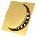 Ralo Click Dourado Inox 10x10 Cm + Porta Grelha