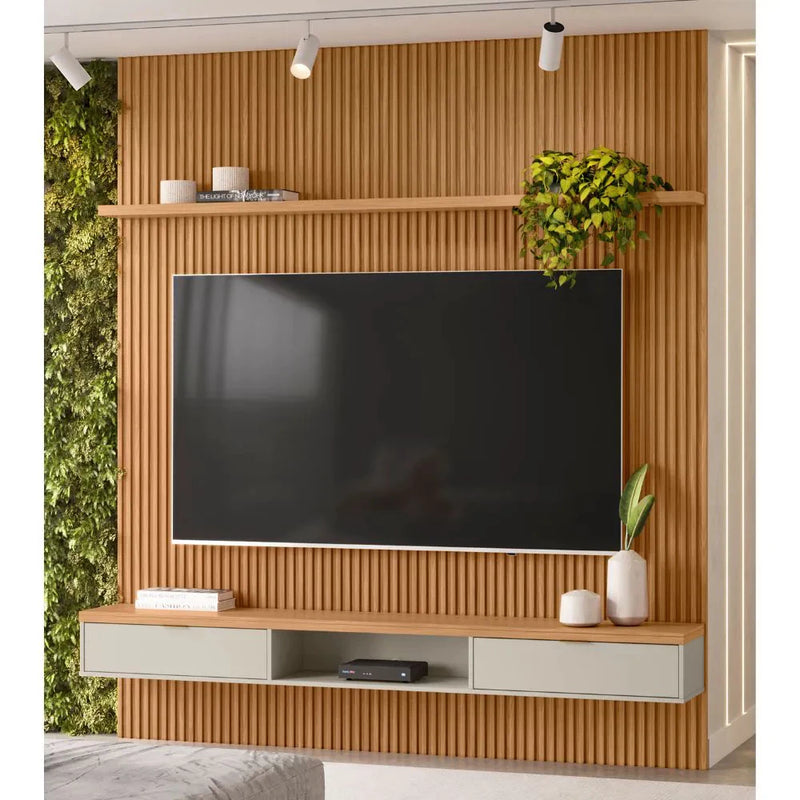 Painel Ripado MDF Alta Qualidade 0,60x14x6mm - Kit 02 Unidades