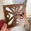 Placas Vazadas Decorativas Cobogó Imbuia MDF Kit 20 Unidades