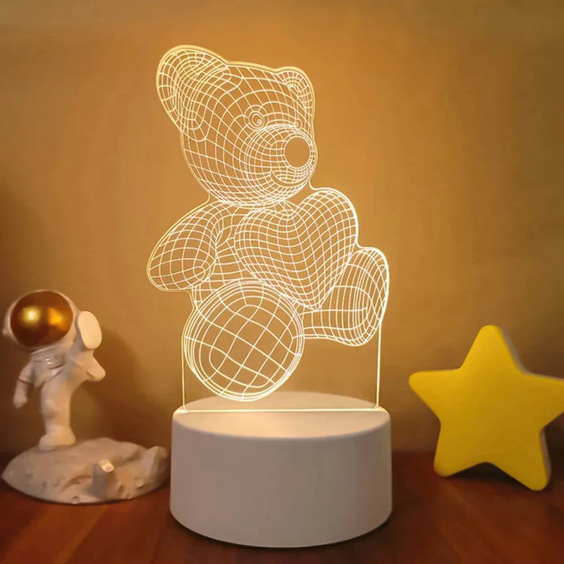 Luminária Abajur LED 3D