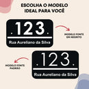 Placa de Endereço Personalizada Lux Gold