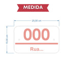 Placa de Endereço Personalizada Lux Gold