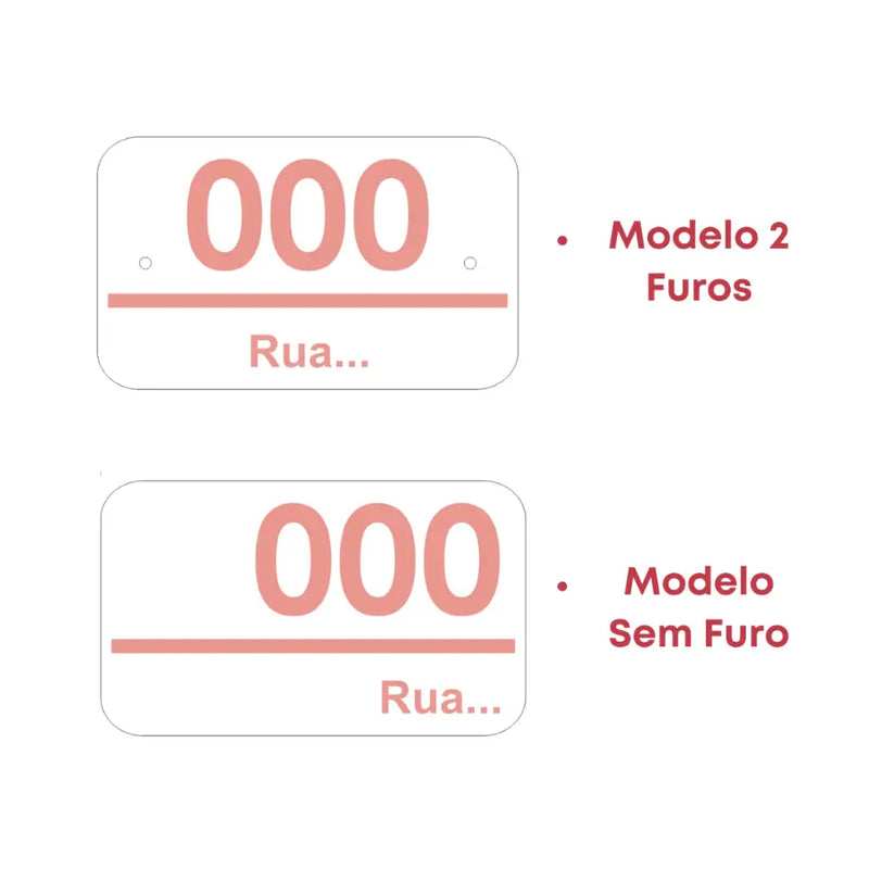 Placa de Endereço Personalizada Lux Gold