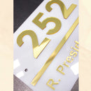 Placa de Endereço Personalizada Lux Gold