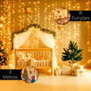 Cortina de Luz 300 LEDs 3x3m – Iluminação Decorativa para Natal, Casamentos e Festas