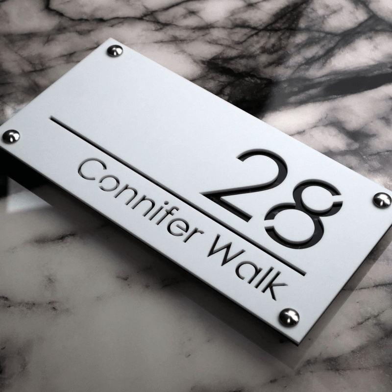 Placa Personalizada de Endereço Residencial/Comercial Elegance