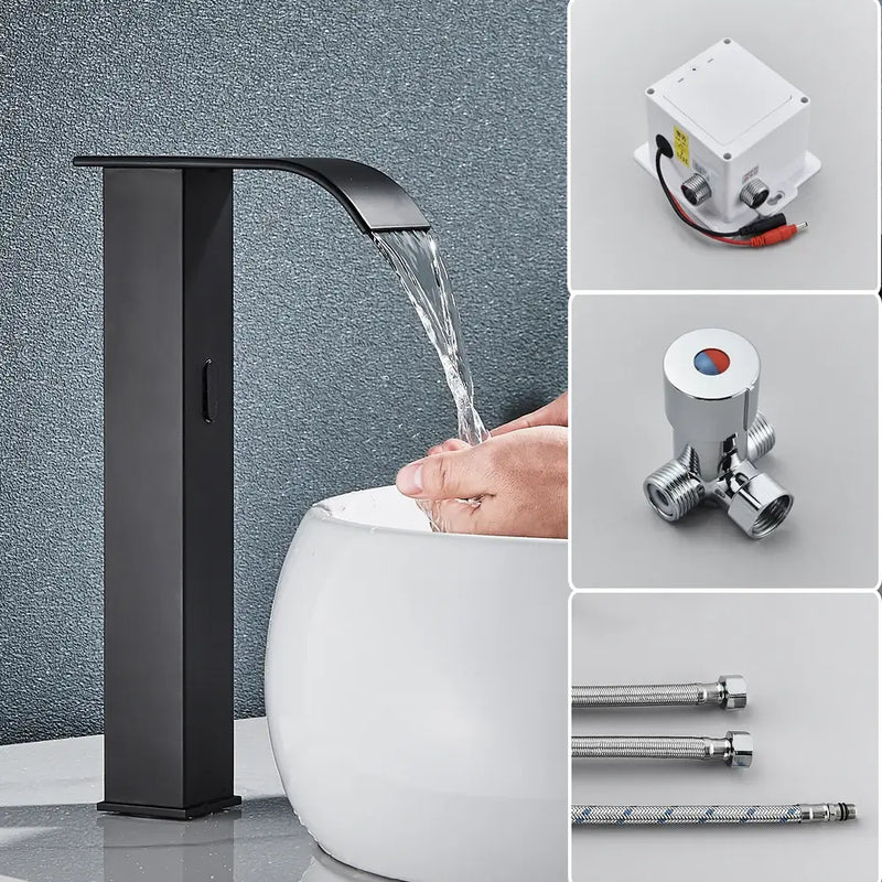 Torneira Para Banheiro Sense - Sensor Automático Quente e Fria - Cuba Alta e Cuba Baixa