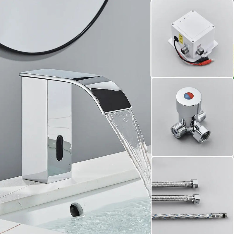 Torneira Para Banheiro Sense - Sensor Automático Quente e Fria - Cuba Alta e Cuba Baixa