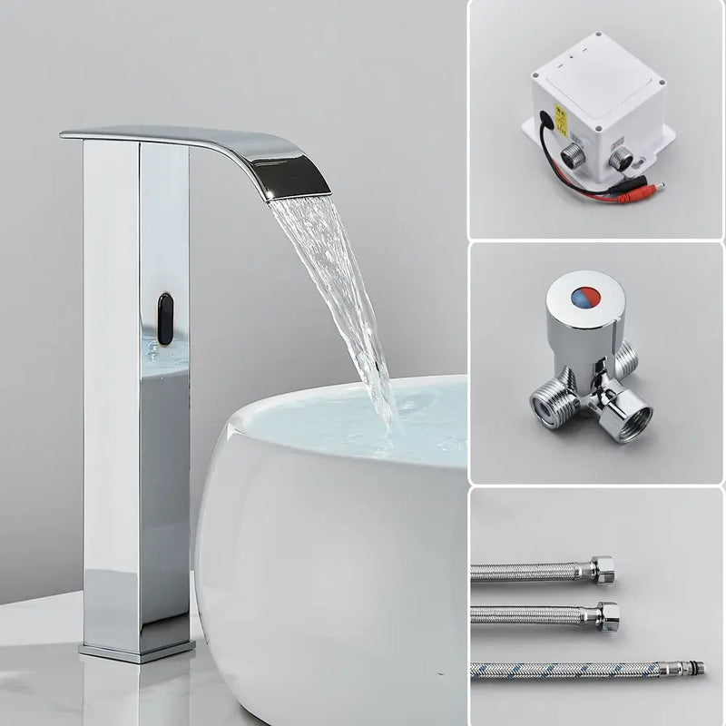 Torneira Para Banheiro Sense - Sensor Automático Quente e Fria - Cuba Alta e Cuba Baixa