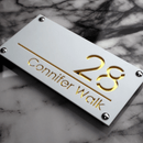 Placa Personalizada de Endereço Residencial/Comercial Elegance