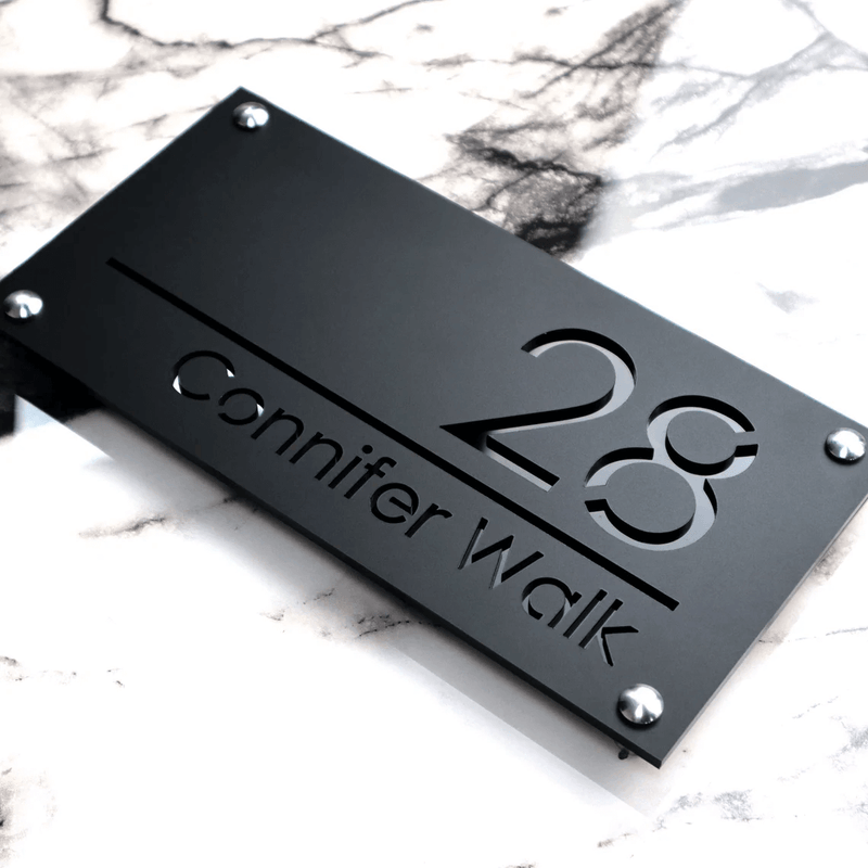 Placa Personalizada de Endereço Residencial/Comercial Elegance