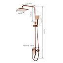 Chuveiro Rose Gold Shower Completo Modelo Coluna Misturador Monocomando