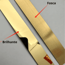 Moldura Espelhada ou Fosca Em Aço Inox Adesiva -  5 metros