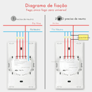 Interruptor Smart Wi-Touch e Comando de Voz Tuya - Compatível com Alexa e Google Home