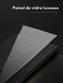 Interruptor Smart Wi-Touch e Comando de Voz Tuya - Compatível com Alexa e Google Home