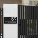 Placa Personalizada de Endereço Residencial/Comercial Elegance