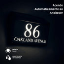 Placa de Endereço Personalizada Lumina com Iluminação Solar