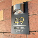 Placa Personalizada Glow Endereço Resdidencial Comercial 3D  c/ Luminaria Solar
