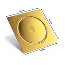 Ralo Click Up Inox Inteligente Dourado 15x15 cm