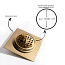 Ralo Click Up Inox Inteligente Dourado 15x15 cm