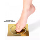 Ralo Click Up Inox Inteligente Dourado 15x15 cm