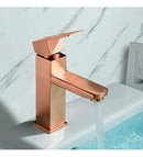 Torneira para Banheiro AquaRose Luxo Misturador Quente e Fria Monocomando Rose Gold