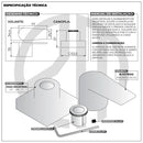 Acabamento Para Registro New Line Dourado Brilhante Gaveta/Pressão Padrão Deca ou Docol