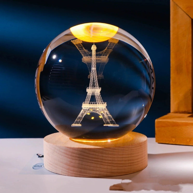 Luminária Decorativa de Mesa LED Globo 3D