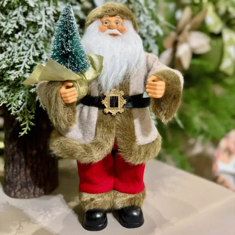 Papai Noel de Tecido 30cm Charme e Tradição no Seu Natal