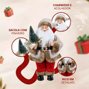 Papai Noel de Tecido 30cm Charme e Tradição no Seu Natal