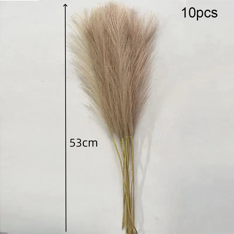 Flores Artificiais Reed 53cm Kit 10 Unidades – Decoração de Natal, Casamento e Festa