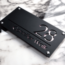 Placa Personalizada de Endereço Residencial/Comercial Elegance