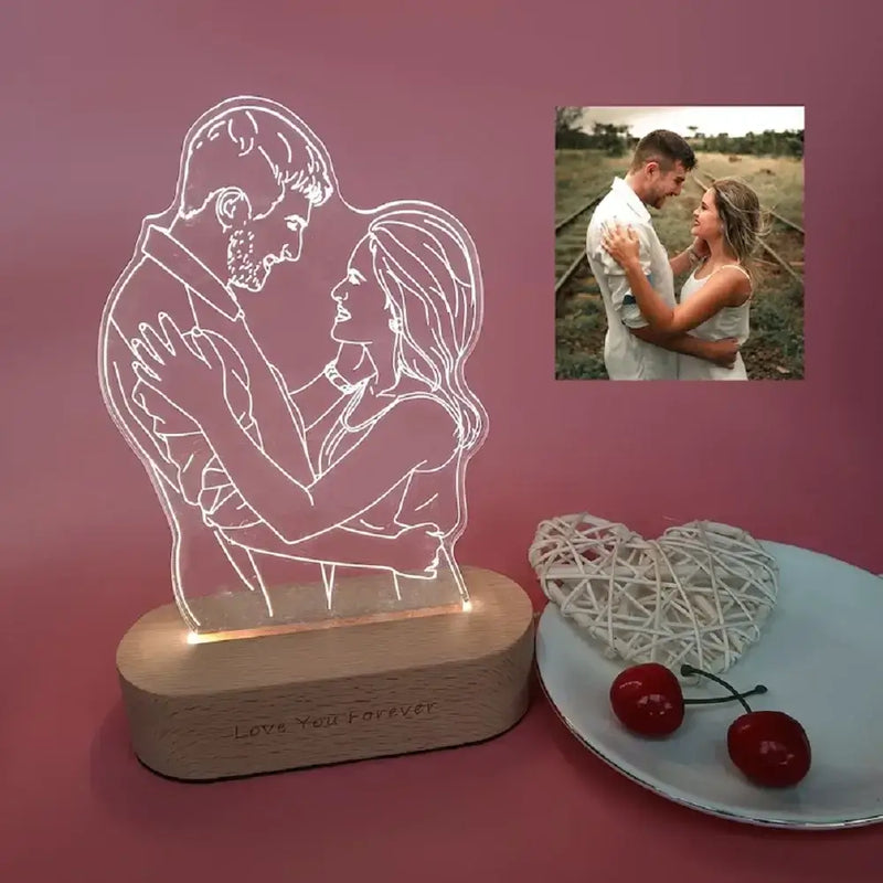 Luminária Personalizada com Foto 3D LED