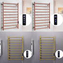 Toalheiro Térmico Aço Inoxidável Display Digital e WiFi Fiação Oculta/Exposta Rose Gold