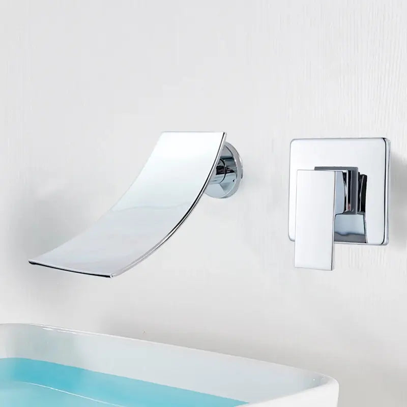 Torneira de Parede AquaCurve para Banheiro Monocomando Quente e Fria