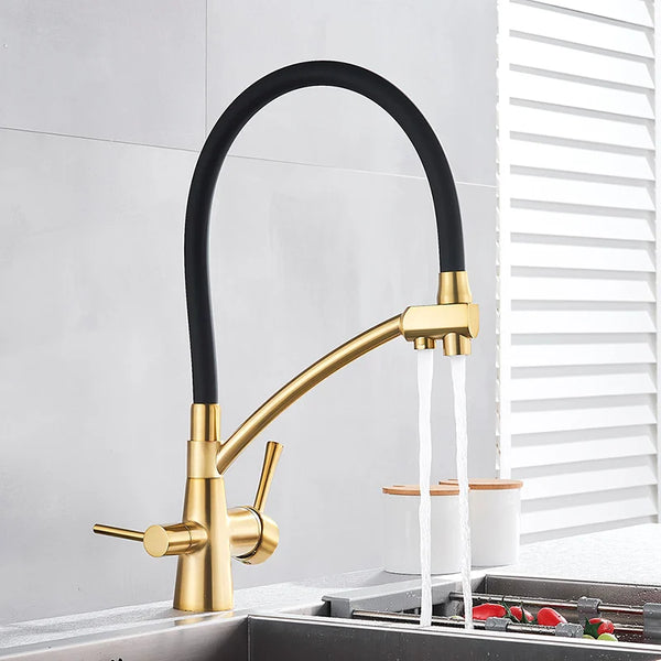 Torneira Gourmet Com Saída Para Água Filtrada Monocomando Quente e Fria Elegance Arc