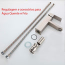 Torneira para Banheiro AquaChrome Luxo Misturador Quente e Fria Monocomando