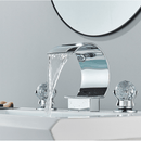 Torneira Para Lavabo e Banheiro Luxury Cromada Waterfall - Cuba Baixa